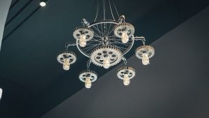 Photo "Modern star-shaped chandelier for bedroom decoration"
